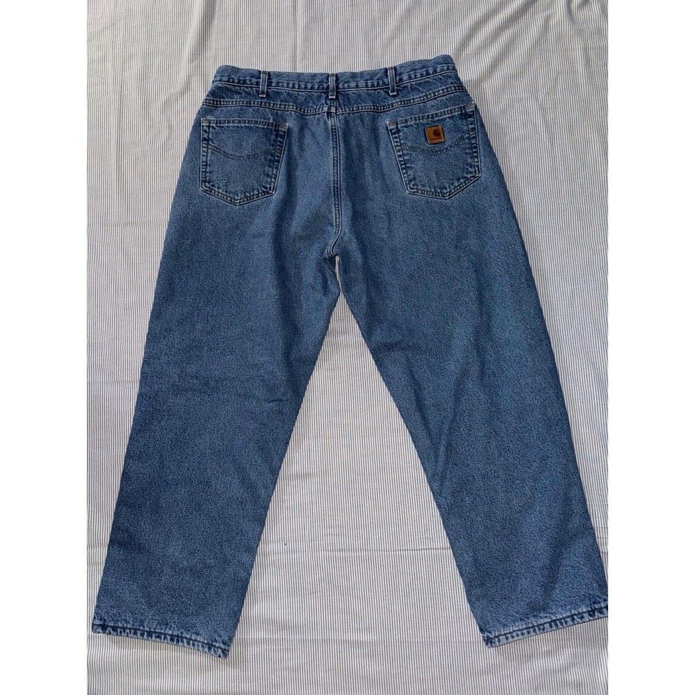 Carhartt Flannel Lined Outdoor B21 DST Jeans Workwear Pants Relaxed Fit Size 42